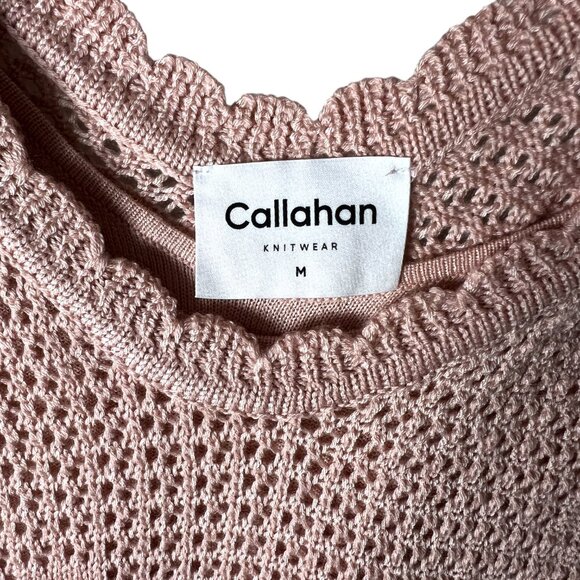 NWT Callahan Knitwear Sleeveless Maxi Sweater Dress in Blush Pink Scoop Size M - Picture 5 of 10